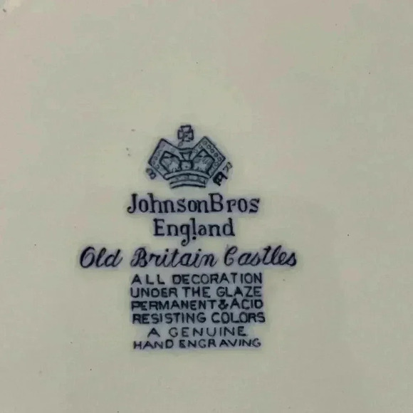 Johnson Brothers Old Britain Castles Blarney Castle 2 two plates with chips - Picture 3 of 9